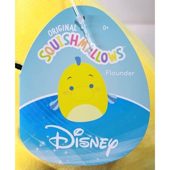 Disney Little Mermaid Flounder Plush Toy 10" Squishmallows Soft Cuddly Collectib - Picture 7 of 9
